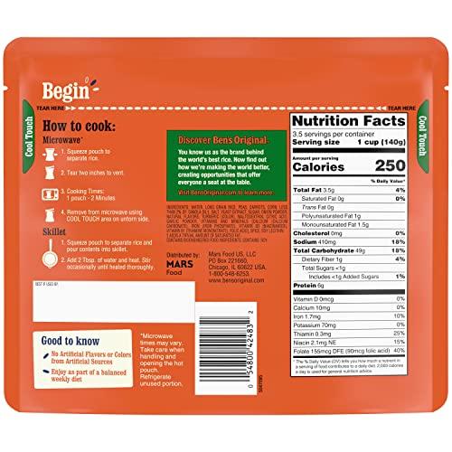 BEN'S ORIGINAL BEN'S ORIGINAL READY RICE Garden Vegetable Medley Flavored Rice, Family Size, 17.3 OZ Pouch (Pack of 6)