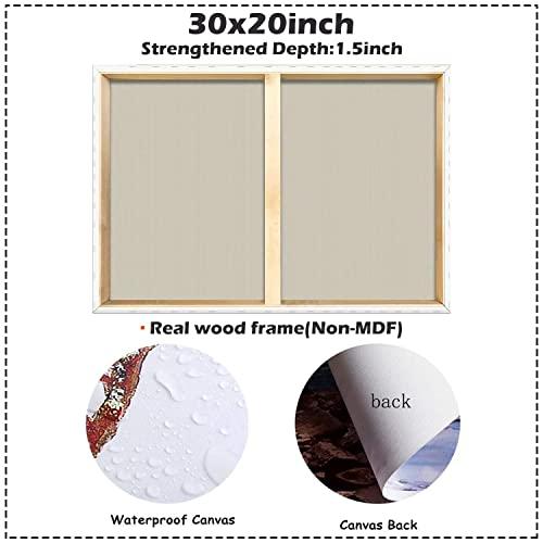 Skipvelo Skipvelo Canvas Wall Art Prints Ingredients for tiramisu dessert with savoiardi cookies cocoa powder Paintings Poster Artwork Home Decor Ready to Hang for Living Room Bedroom Dining Room 20 x 30 inch