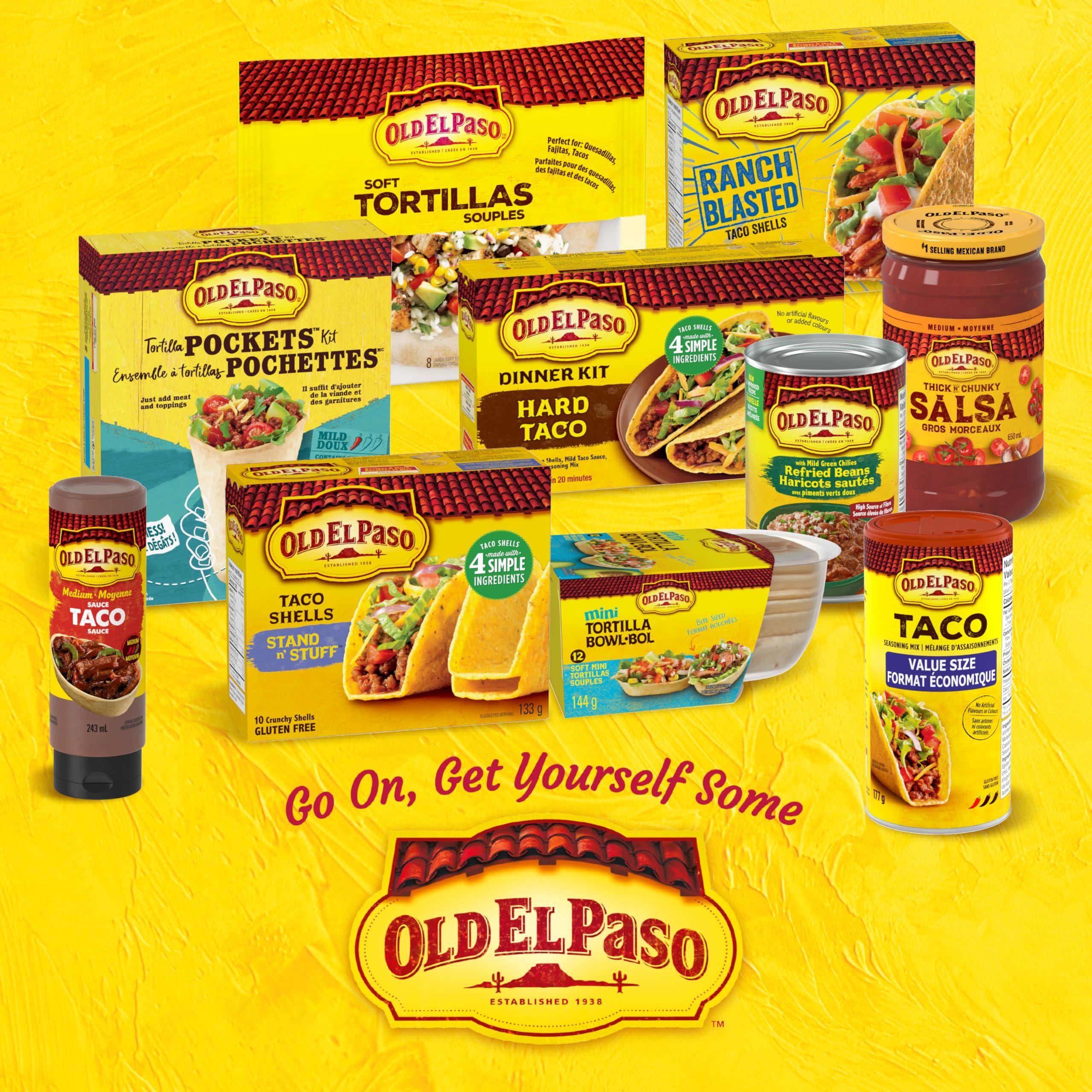 Old El Paso Old El Paso Gluten Free Cheesy Blasted Taco Shells 153g/5.4oz {Imported from Canada}