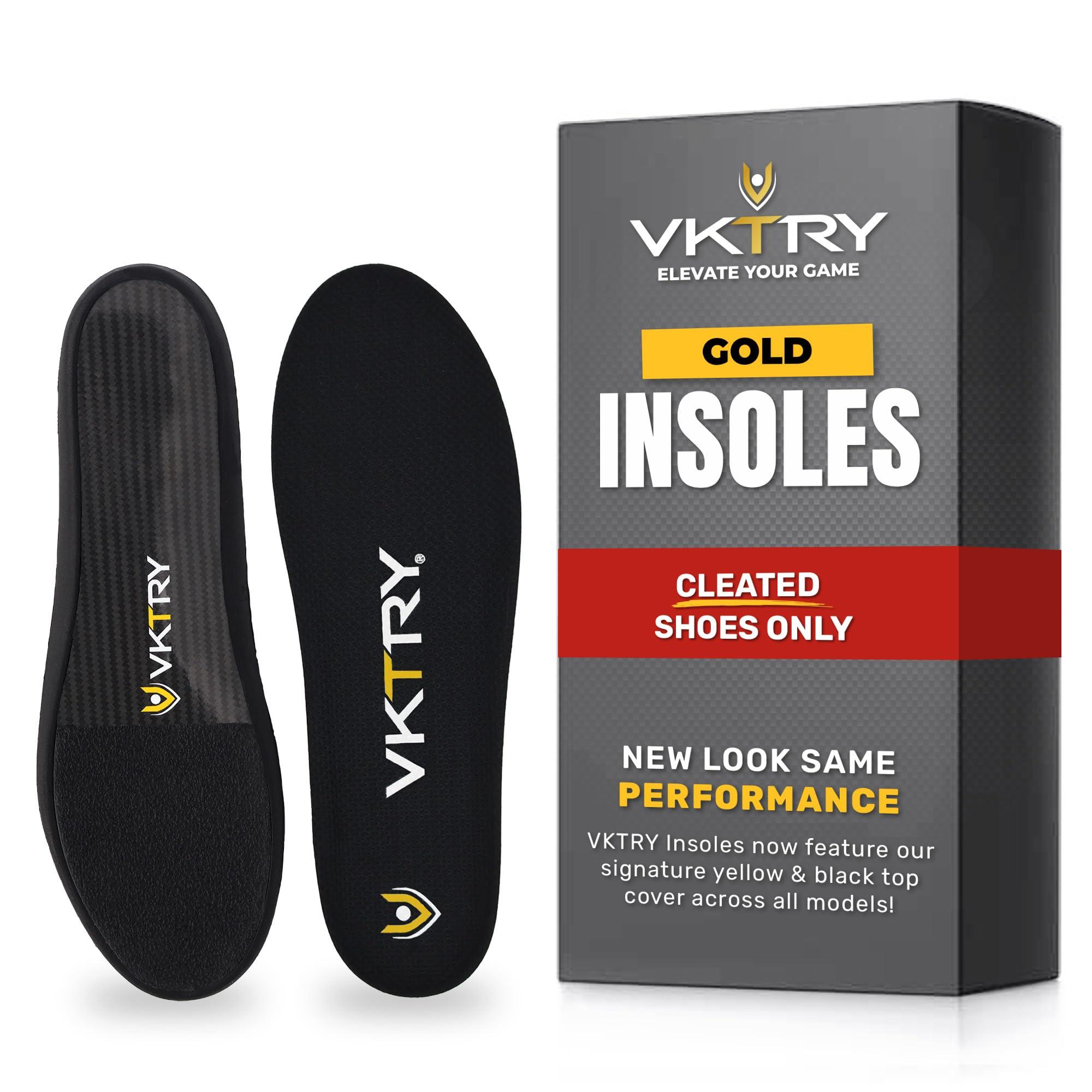 VKTRY VKTRY Gold Performance InsolesCustomized Carbon Fiber Inserts, Cleated ShoesFootball, Baseball, Softball, Lacrosse, Golf & MoreRun Faster, Jump Higher, Recover Quicker, Protect Against Injury