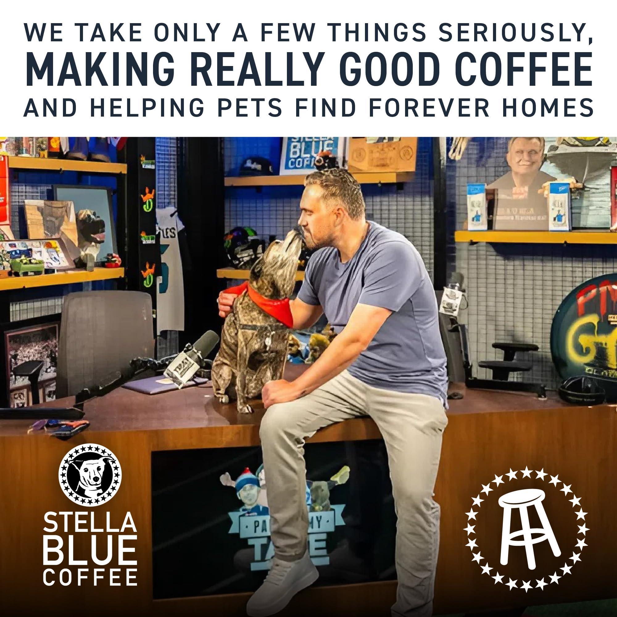 Stella Blue STELLA BLUE Fresh K Cup Coffee Pods | Electric Avenue Blend | 100% Arabica DARK Roast | Ethically & Sustainably Sourced from Central America | Helps Support PAWS Chicago | 12 Single Serve Pods