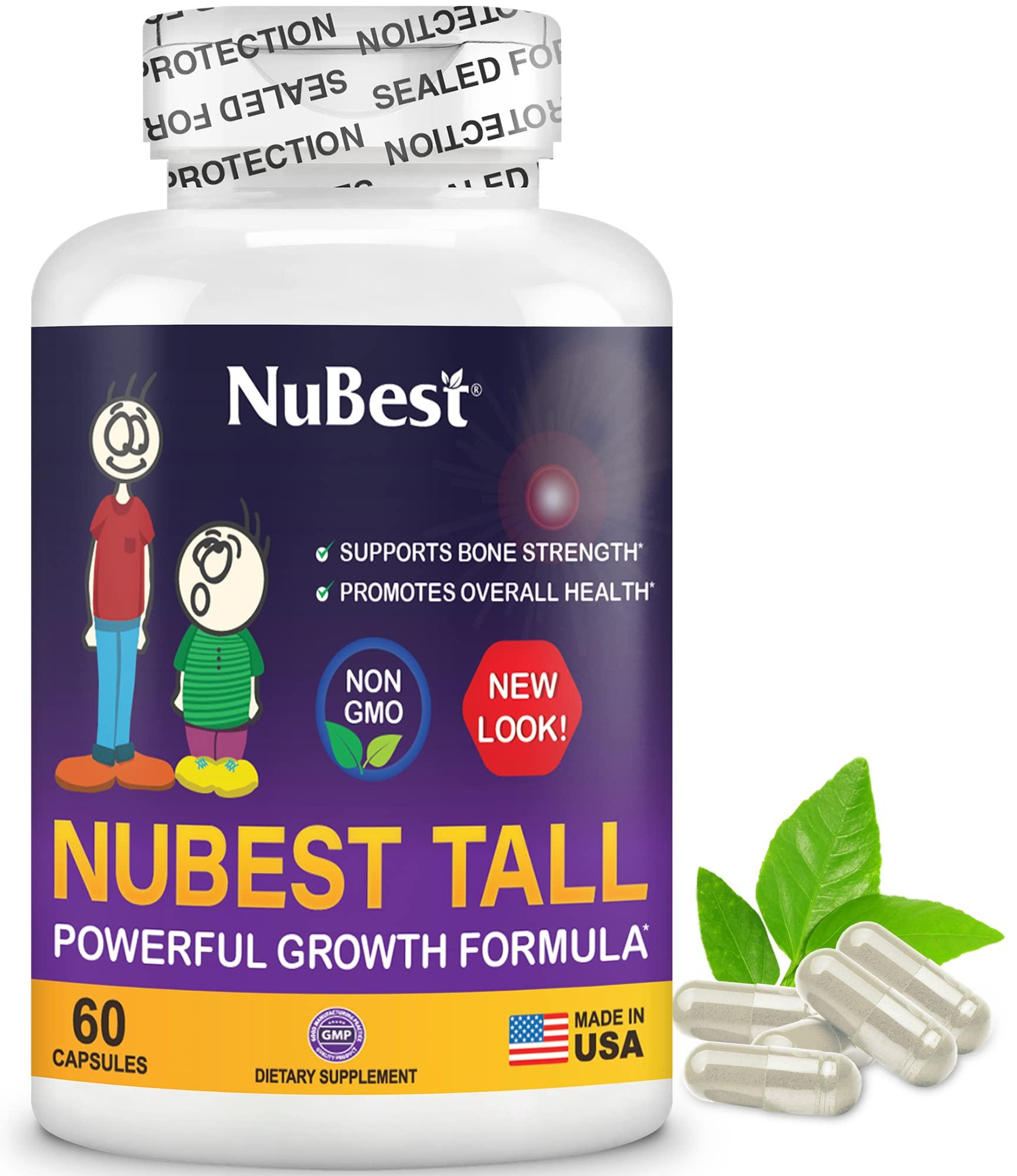 NuBest NuBest Tall - Powerful Formula for Strong Bones, Immunity & Healthy Development with Calcium, Collagen & Herbs - for Children (5+) & Teens Who Don’t Drink Milk Daily - 2 Pack | 2 Months Supply