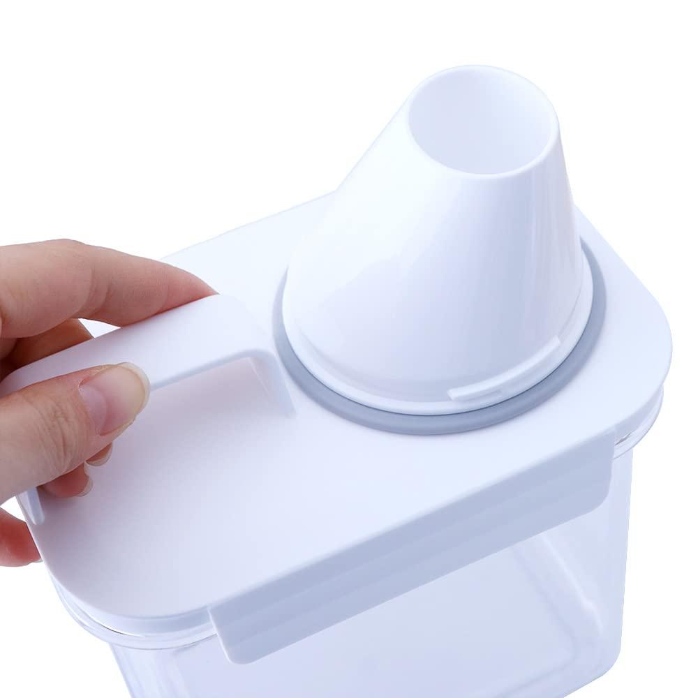 Generic 1PCS Clear Washing Powder Container,Multipurpose Detergent Box Laundry Powder Dispenser Airtight Laundry Detergent Powder Storage Box(S)