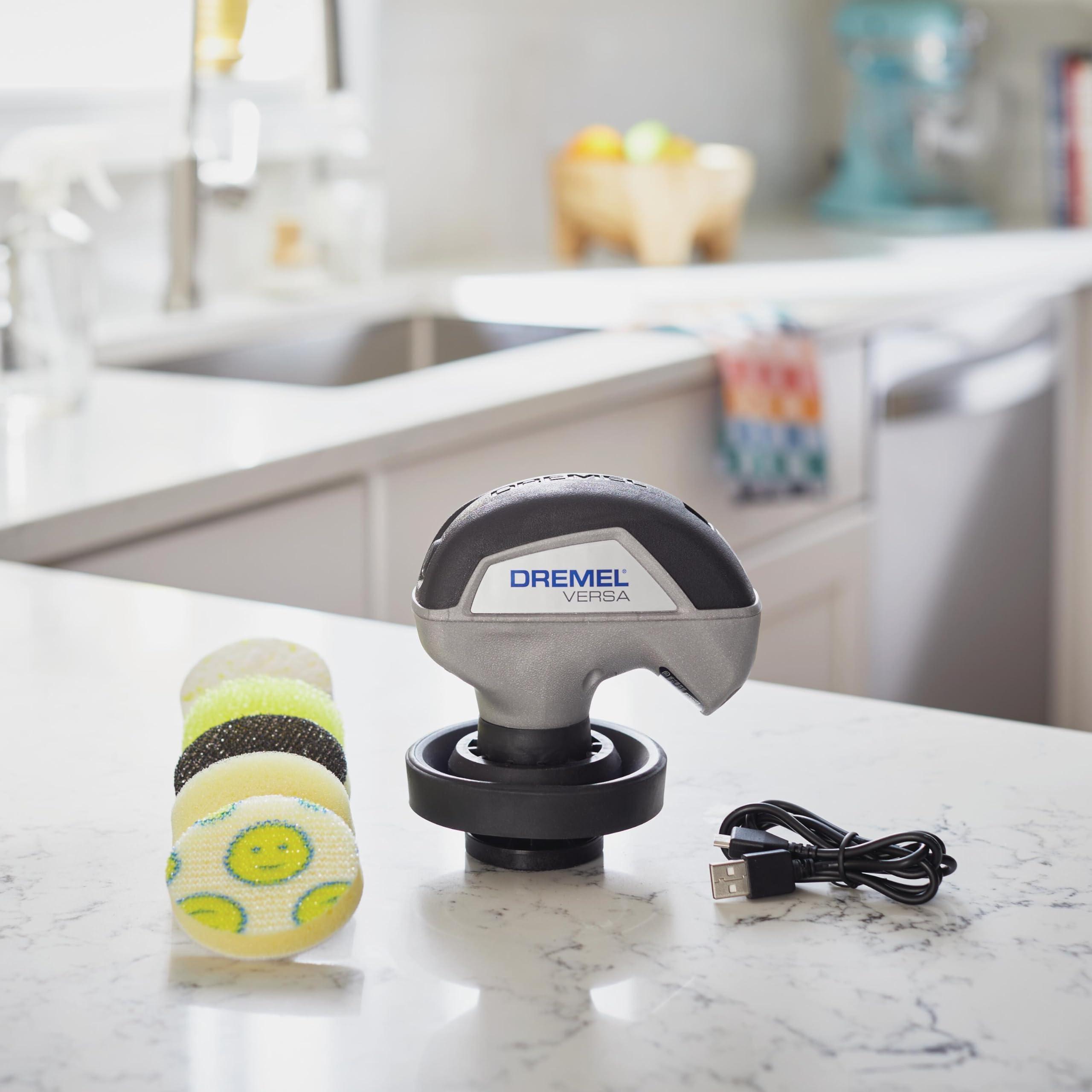 Dremel Dremel Versa Power Scrubber Kit with 5 Scrub Daddy Cleaning Sponge Pads - Waterproof Cordless Electric Spin Scrubber, High Speed, Multi-Surface Cleaning for Kitchen, Household, and Bathroom, PC10-07