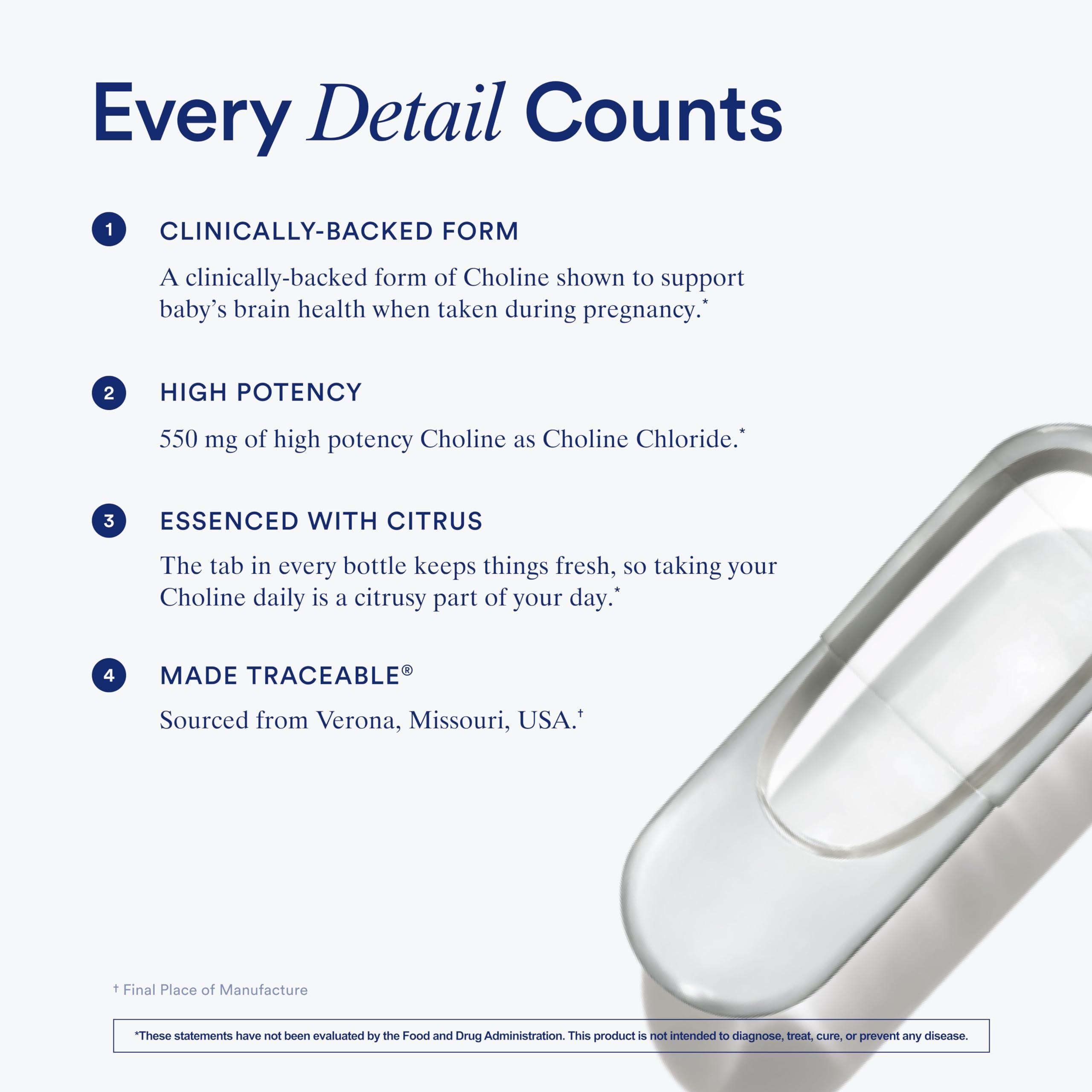 Ritual Ritual Natal Choline Supplement, 550mg, Supports Babys Cognitive Function When Taken During Pregnancy and Choline Content in Breastmilk*, 30 Day Supply