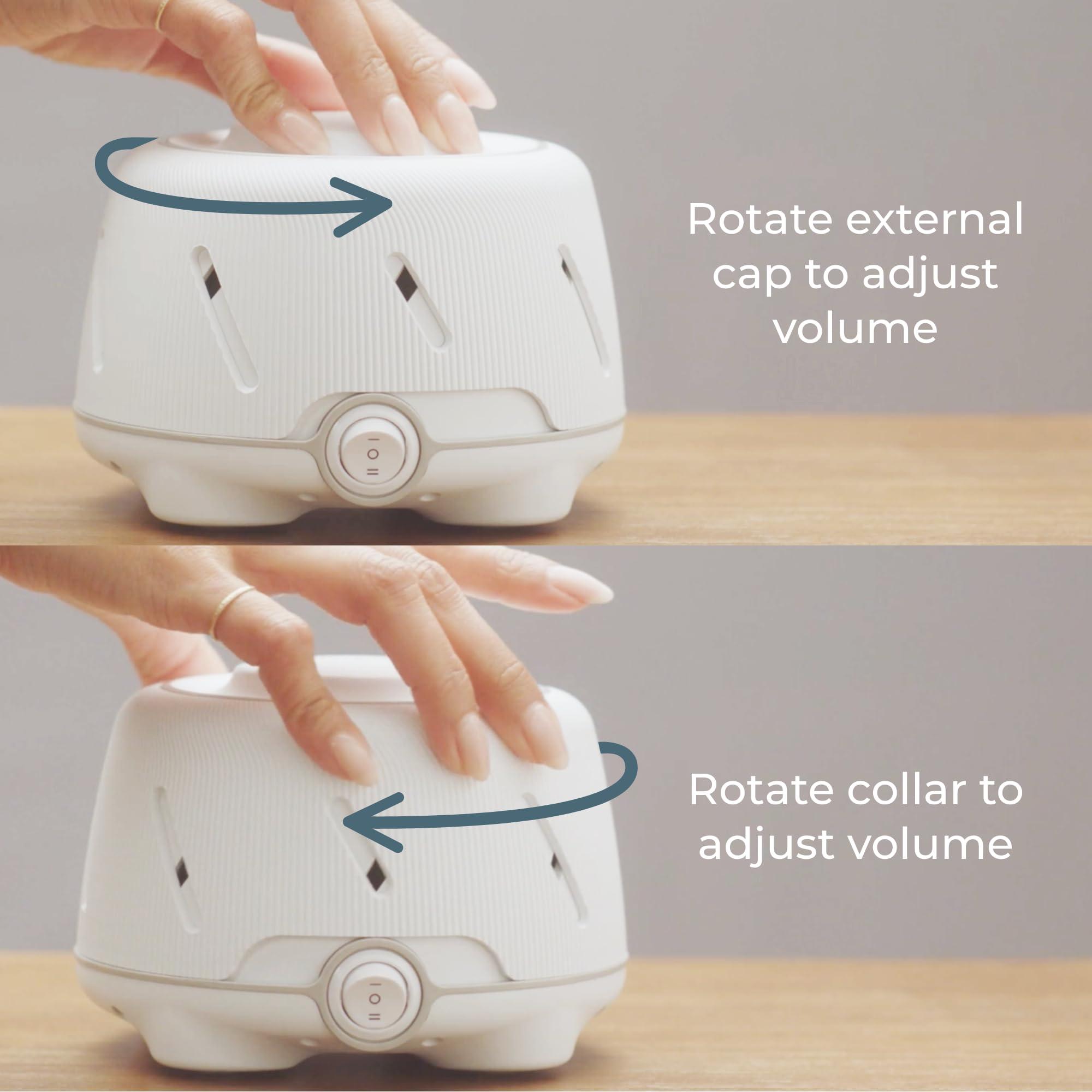Marpac Yogasleep Dohm (White/Gray) & Travel Case (2 Piece Set) The Original White Noise Machine with Natural Sound from a Real Fan, Sleep Aid & Noise Cancelling For Adults & Baby, Office Privacy & Meditation