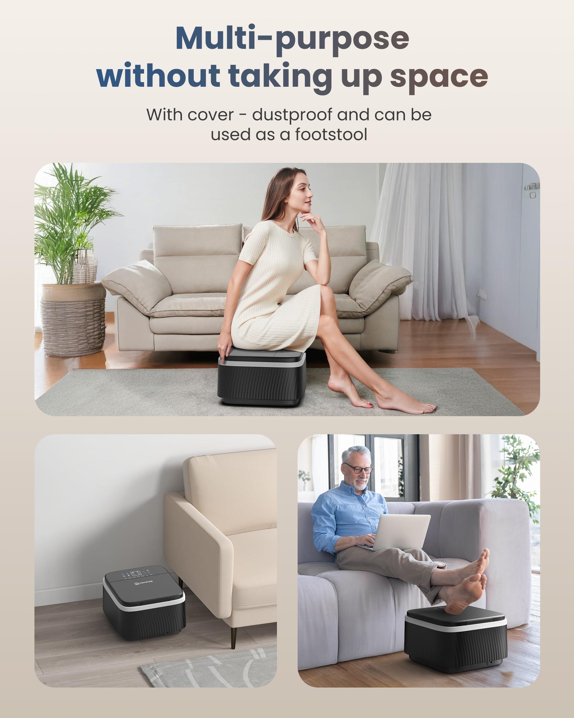 COMFIER COMFIER Foot Massager with Heat, FSA HSA Eligible Shiatsu Foot Massager Machine for Neuropathy Plantar Fasciitis, Squeeze & Rolling Foot Massage, Remote Control & Piano-Key Button, Up to Size 13