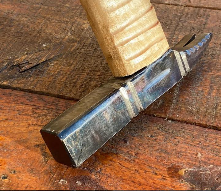 SHAIMPERIAL SHAIMPERIAL Iron Walking Stick Cane, Hiking Walking Cane Iron Forged Hammer Stick, Best Work and Walking, Full Handmade Item, Gift for Man Best Dad Gift,