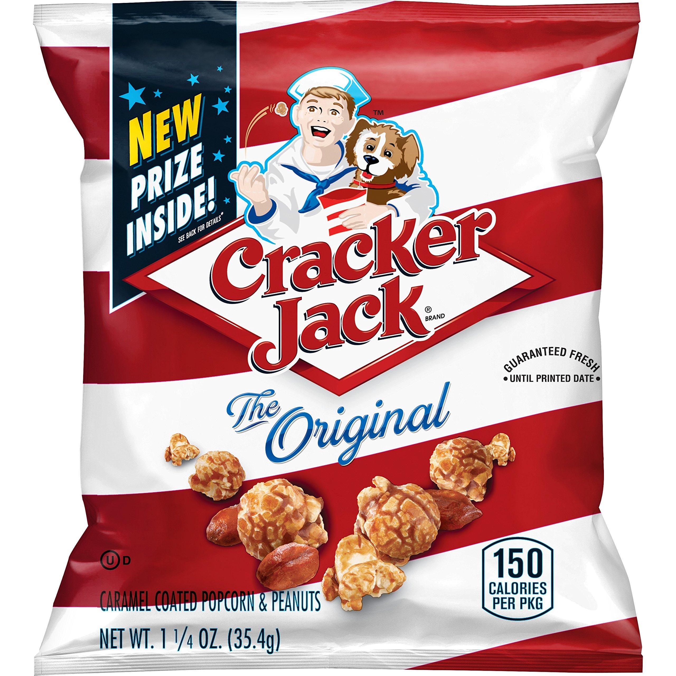 Cracker Jack Cracker Jack Caramel Popcorn Original, 1.125-Ounce Large Single Serve Bags (Pack of 60)