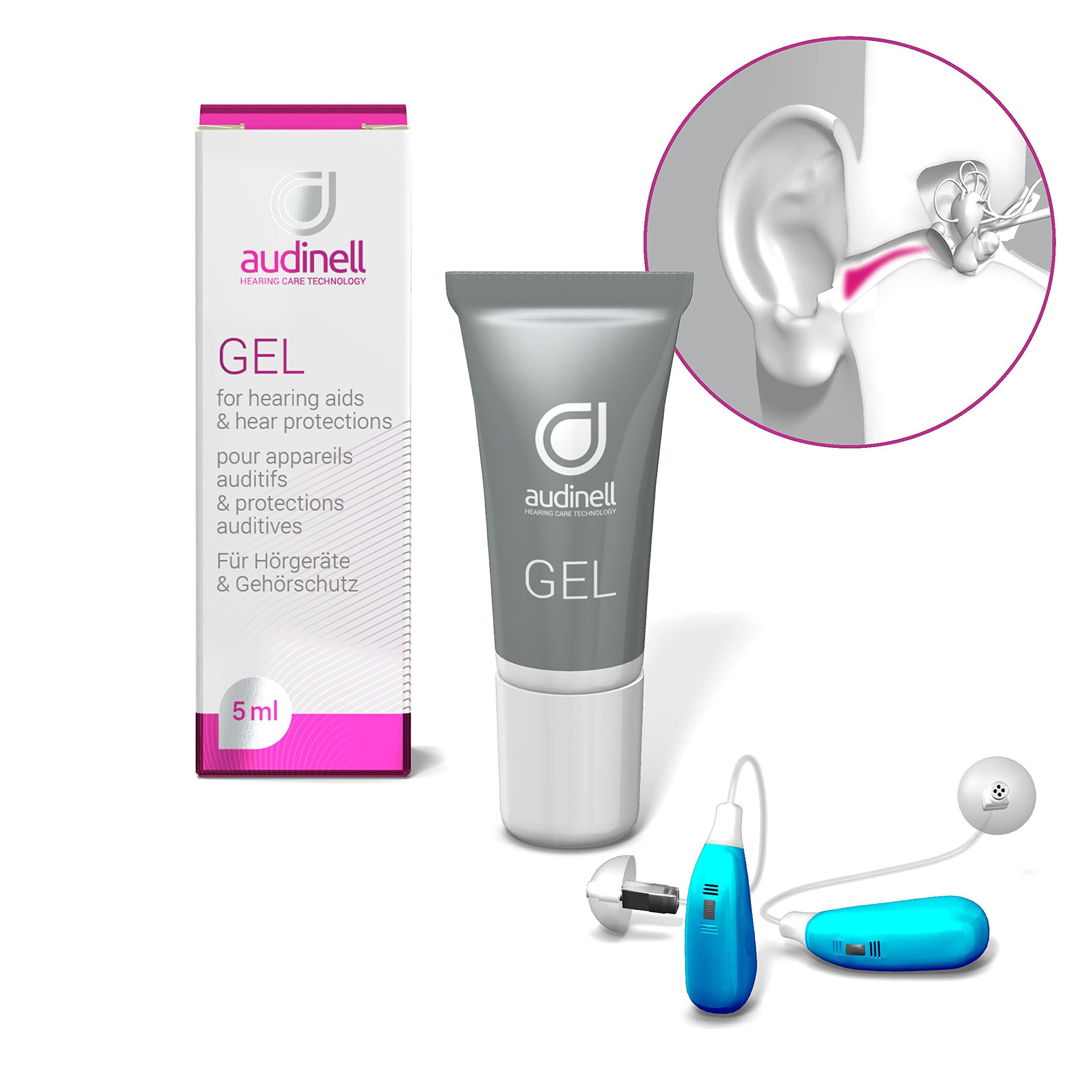Audinell Audinell Ear Gel (5ml) | For Itchy Ears, Dry Skin, Rash, Eczema, Dermatitis | Naturally Hydrates, Moisturizes, Lubricates Ear Canal | Aids Insertion of Hearing Devices, Earbuds, Earplugs, Earmold