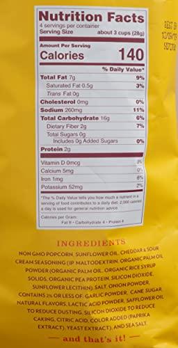 Live Love Pop Live Love Pop Cheddar & Sour Cream Popcorn, 4.4 OZ