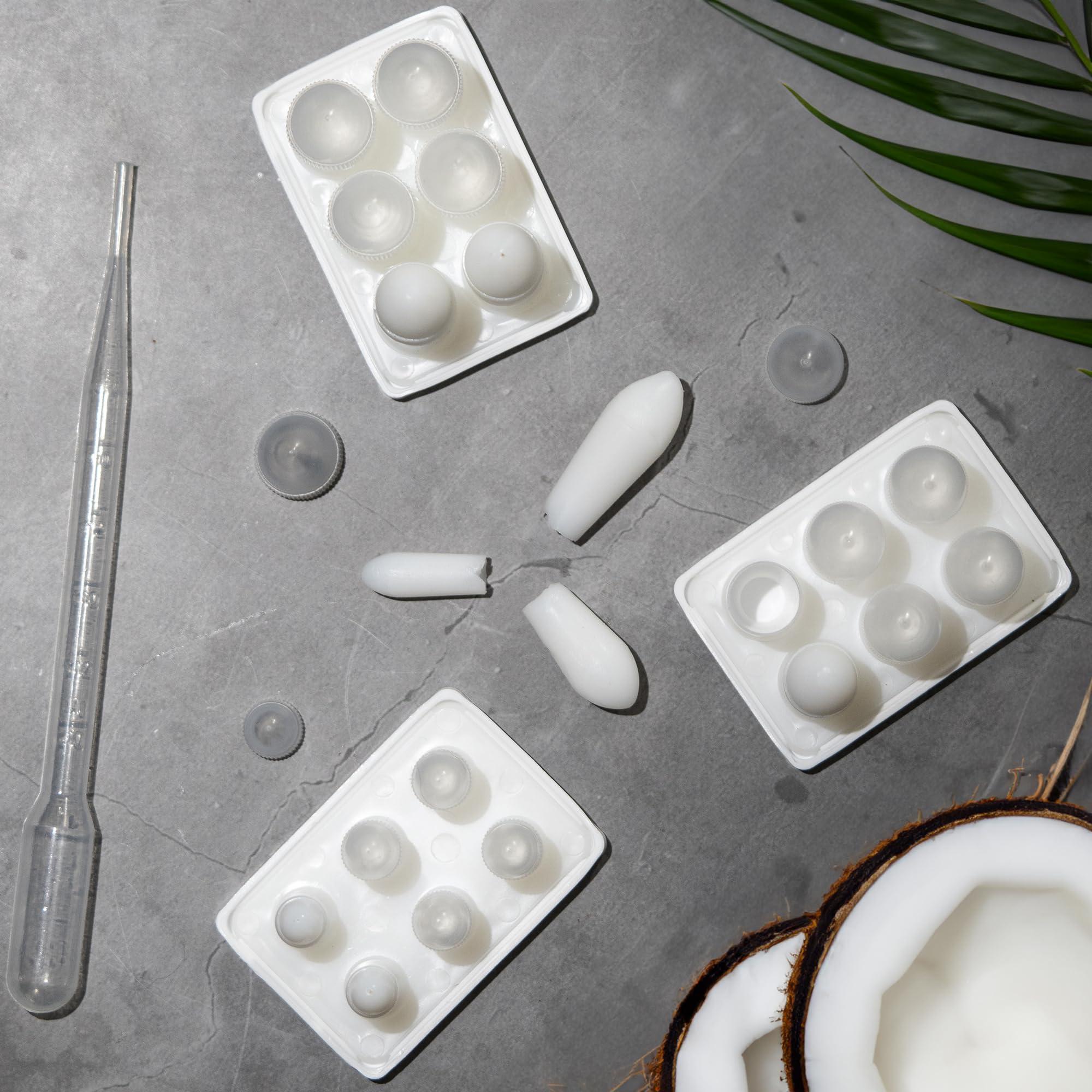 Hoxycom Suppository Molds Kit - Made in France, 3 Sizes (1ml, 2ml, 3ml), Reusable Suppositories Mold - 4 Trays