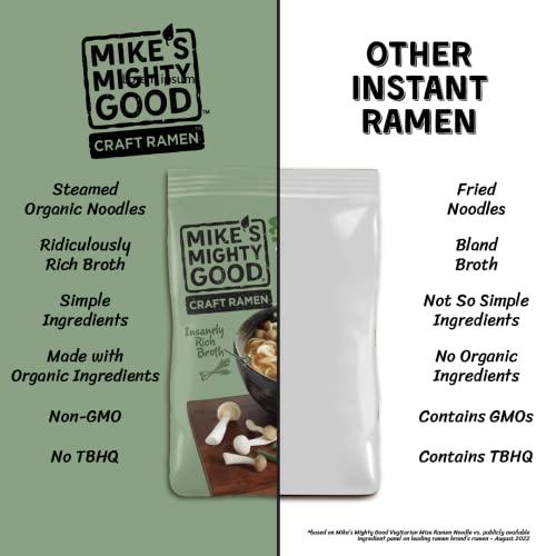 Mike's Mighty Good Mike's Mighty Good Vegetarian Miso Soup - Instant Ramen Noodles - Organic and Non-GMO Instant Noodles - Miso Ramen - Vegan Ramen Soup - 2.1 Ounces - 7 Pillow Packs