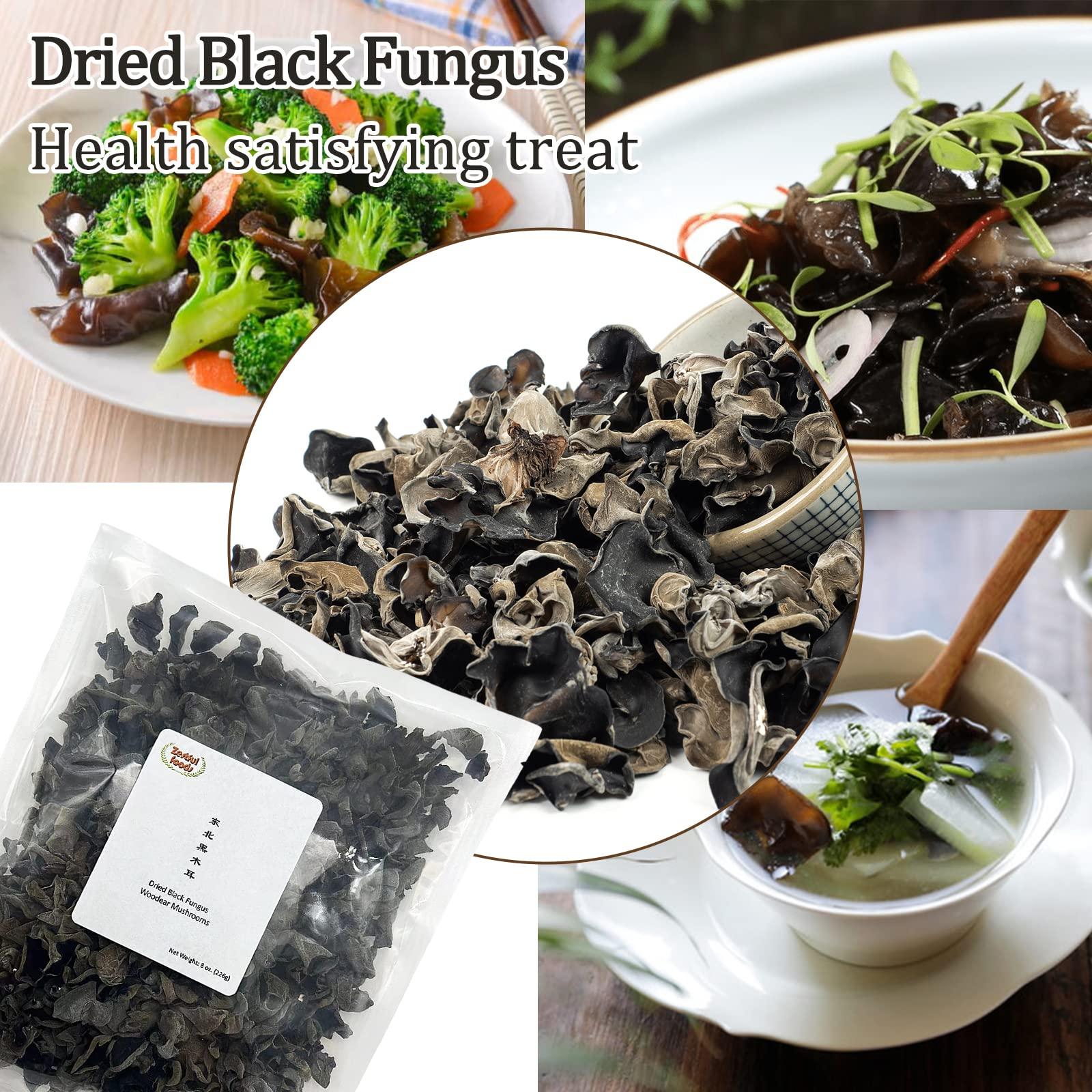 Zestful Foods Zestful Foods Premium Dried Black Fungus Dried Wooder Mushroom(black fungus mushroom) All Natural,Gluten-Free 8 Oz.