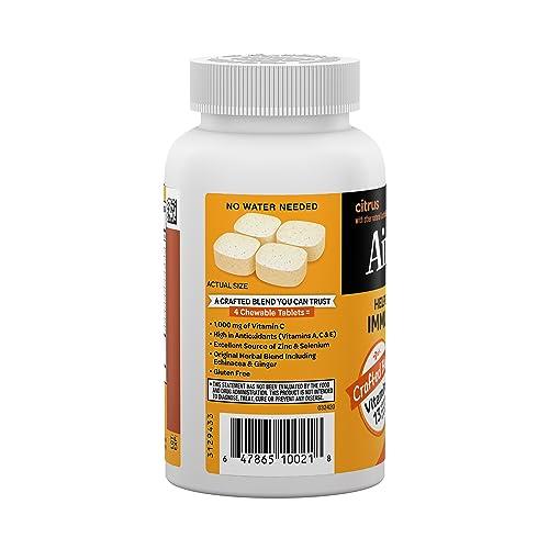 Airborne Airborne 1000mg Chewable Tablets with Zinc, Immune Support Supplement with Powerful Antioxidants Vitamins A C & E - 200 Tablets, Citrus Flavor