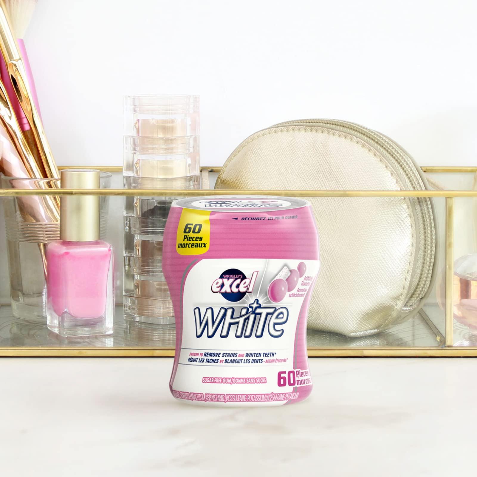 Excel White Excel White Sugar-Free Gum,Bubblemint, 60pc Bottle,6ct{Imported from Canada}