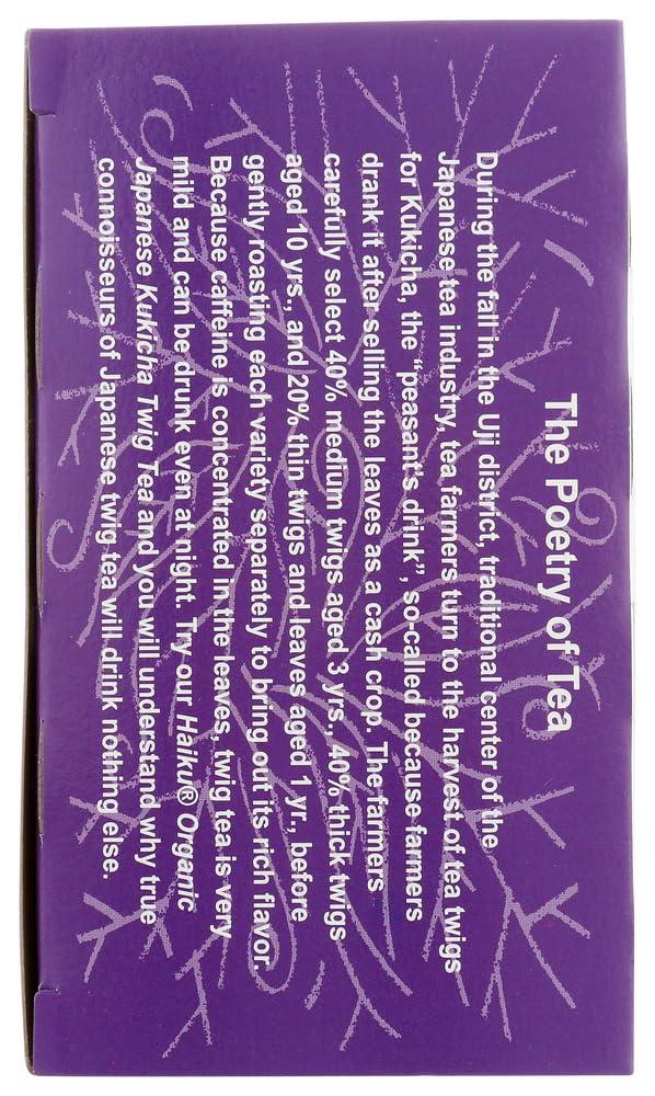 Haiku Tea Haiku Tea - Organic - Kukicha Twig - 16 bags - case of 6