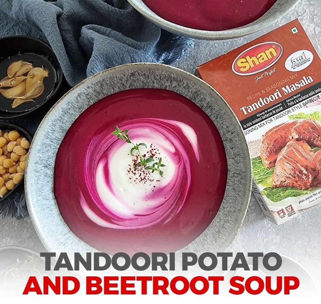 Shan Shan - Tandoori Masala Seasoning Mix (50g) - Spice Packets for Tandoori Style Chicken (Pack of 3)