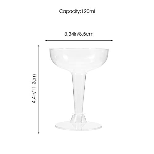 Toddmomy Toddmomy 20pcs Plastic Wine Glass Clear Cocktail Cup Margarita Glasses Cinco De Mayo Party Decorations Parfait Cup Drinking Cup Wine Tasting Cup Wine Cup Delicate Ice Cream Cup
