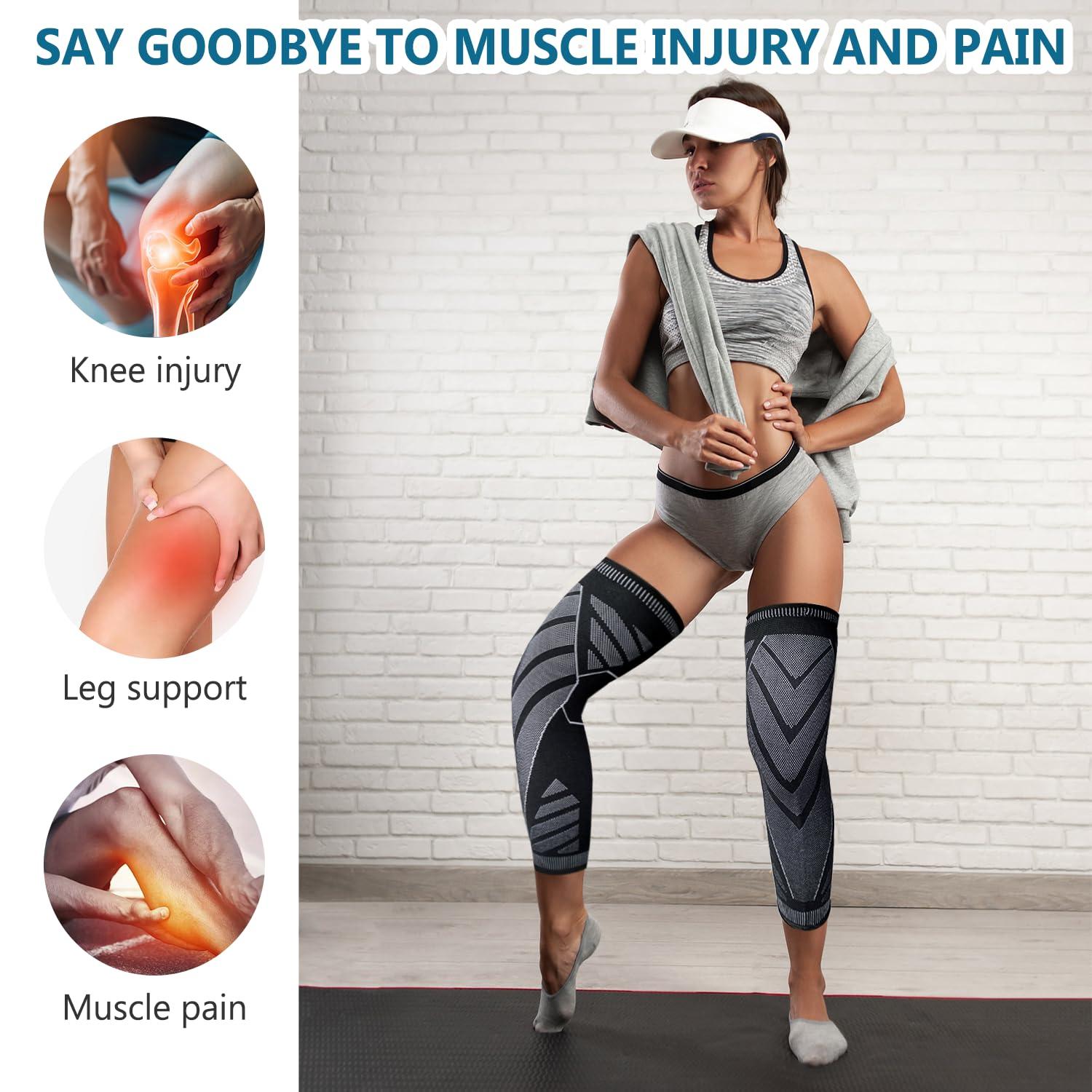 nove-1 Flytex Full Leg Compression,Flytex Knee Compression Sleeves,Flytex Summer Compression Sleeves V2 for Knees and Legs(2PCS,XL)