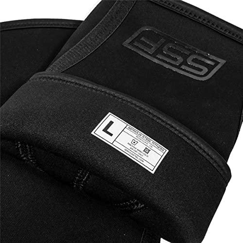 SERIOUS STEEL FITNESS SERIOUS STEEL FITNESS Black Label Neoprene Knee Sleeve For Weightlifting Powerlifting and Strongman Training (7 mm) - Moderate MEDIUM -