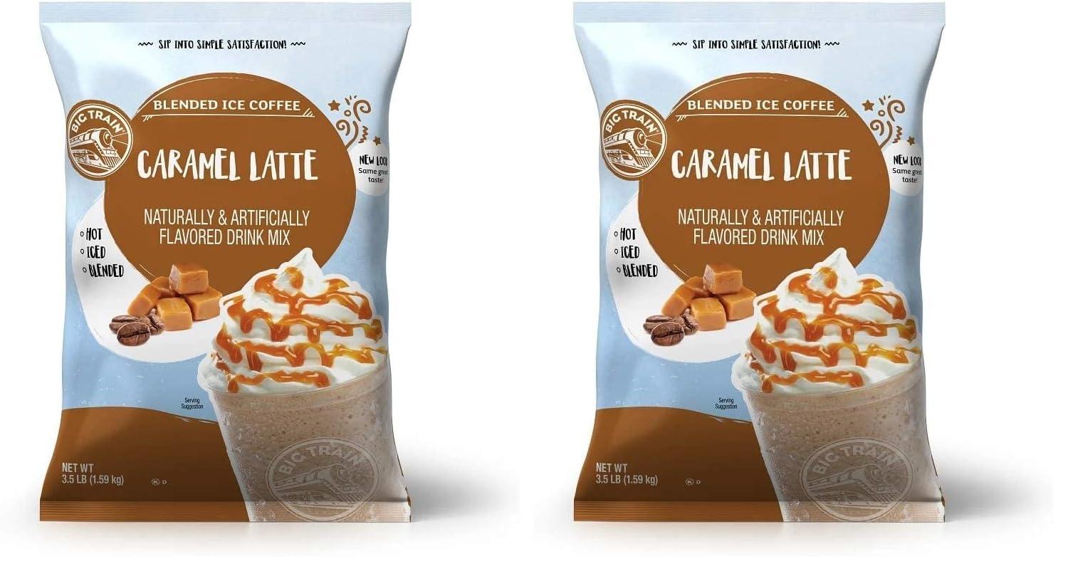 Big Train Big Train Blended Ice Coffees Caramel Latte 3.5 lb / 56oz - Single Bag (Pack of 2)