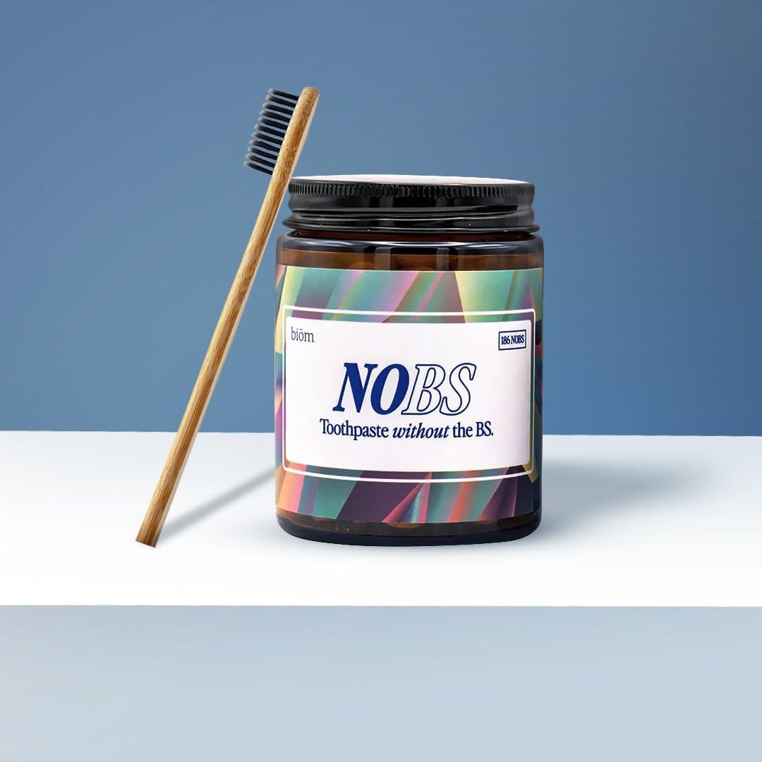 Bim NOBS (No Bad Stuff) Toothpaste Tablets - Nano Hydroxyapatite, Fluoride & Plastic Free, Eco & Travel Friendly - Remineralize with NHA (3 Month)