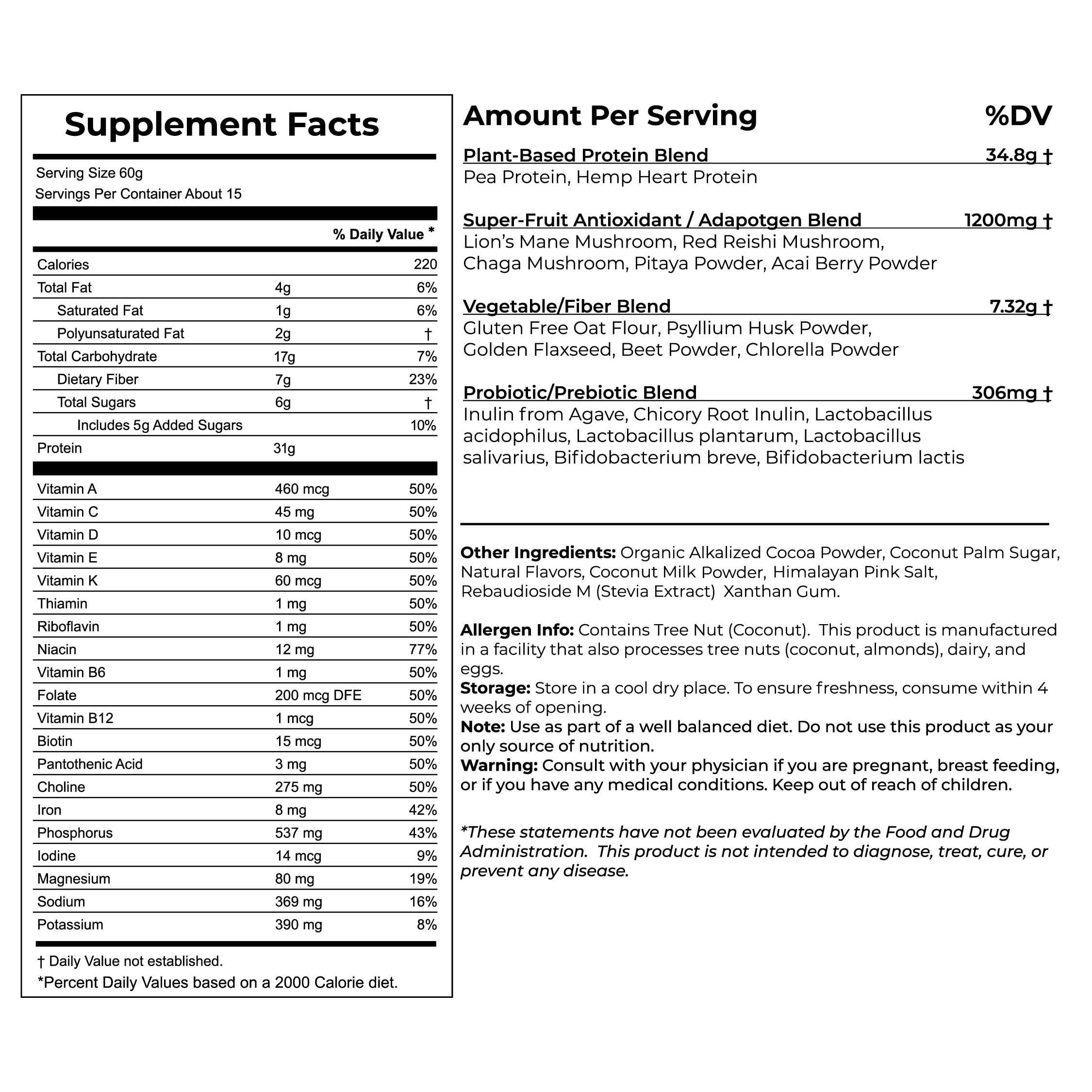 Lokahi Lokahi Superfoods Protein Blend (2lbs, Chocolate)