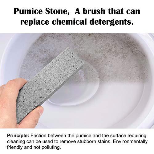 FALAMON 6 Pack Pumice Stone for Toilet Bowl Cleaning, Scouring Stick Remove Toilet Bowl Hard Water Rings, Calcium Buildup and Rust Suitable for Cleaning Toilet, Bathroom, Kitchen Sink, GrillGray