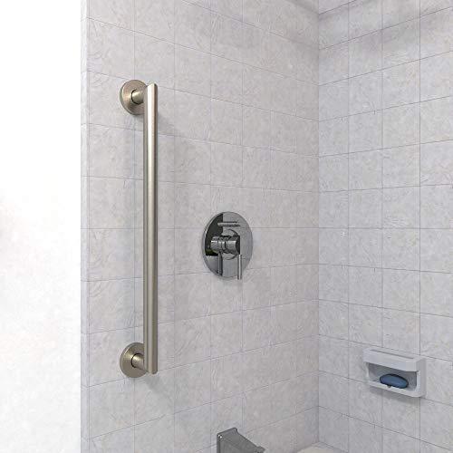 Plumb Pak Keeney GB2024-24BN Deco Grab Bar 1.25 Dia x 24 In., Brushed Nickel