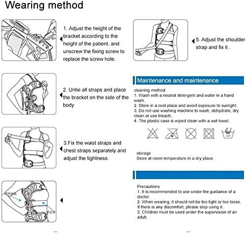 SJHY Posture Corrector Adjustable Scoliosis Posture Corrector Spinal Auxiliary Orthosis for Back Postoperative Recovery Adults Health Care Back Posture (Color : Blue)