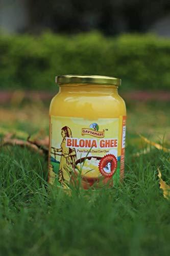 GAVYAMART Gavyamart Ghee in Pantry 100% Pure Kankrej A2 Cow Desi Ghee Non GMO - Made Using Traditional Bilona Method Ghee 1 Litre - Glass Ghee jar Pack - A2 Ghee Cow Organic 1000ml