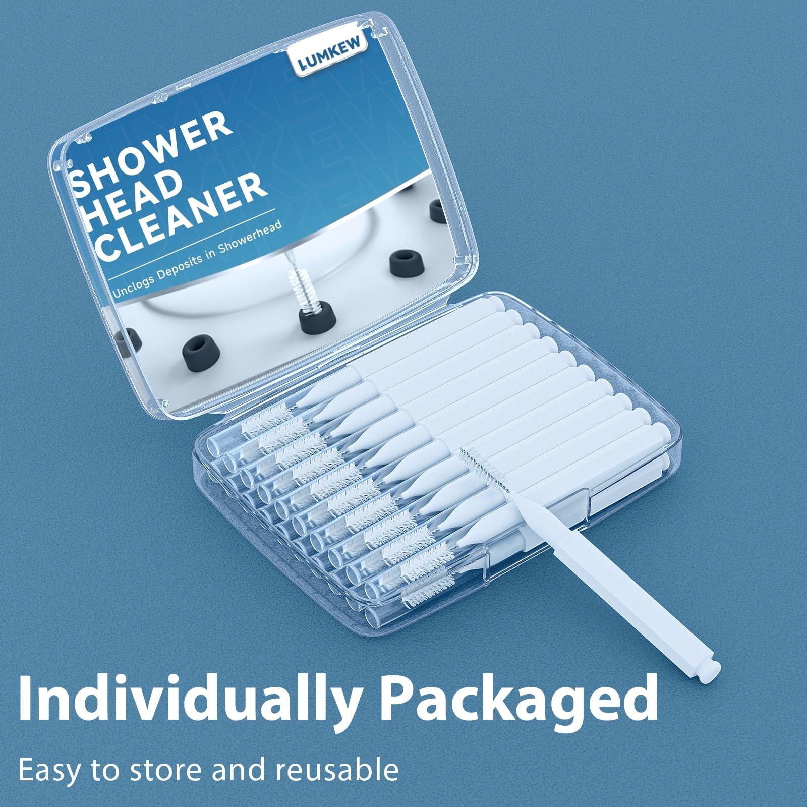 Lumkew Lumkew Shower Head Cleaning Brush for Small Hole,Multifunctional Shower Head Cleaner Tool Anti-Clogging Nozzle with Storage Boxes, Showerhead Cleaning Brushes Picks for Household Bathroom, White