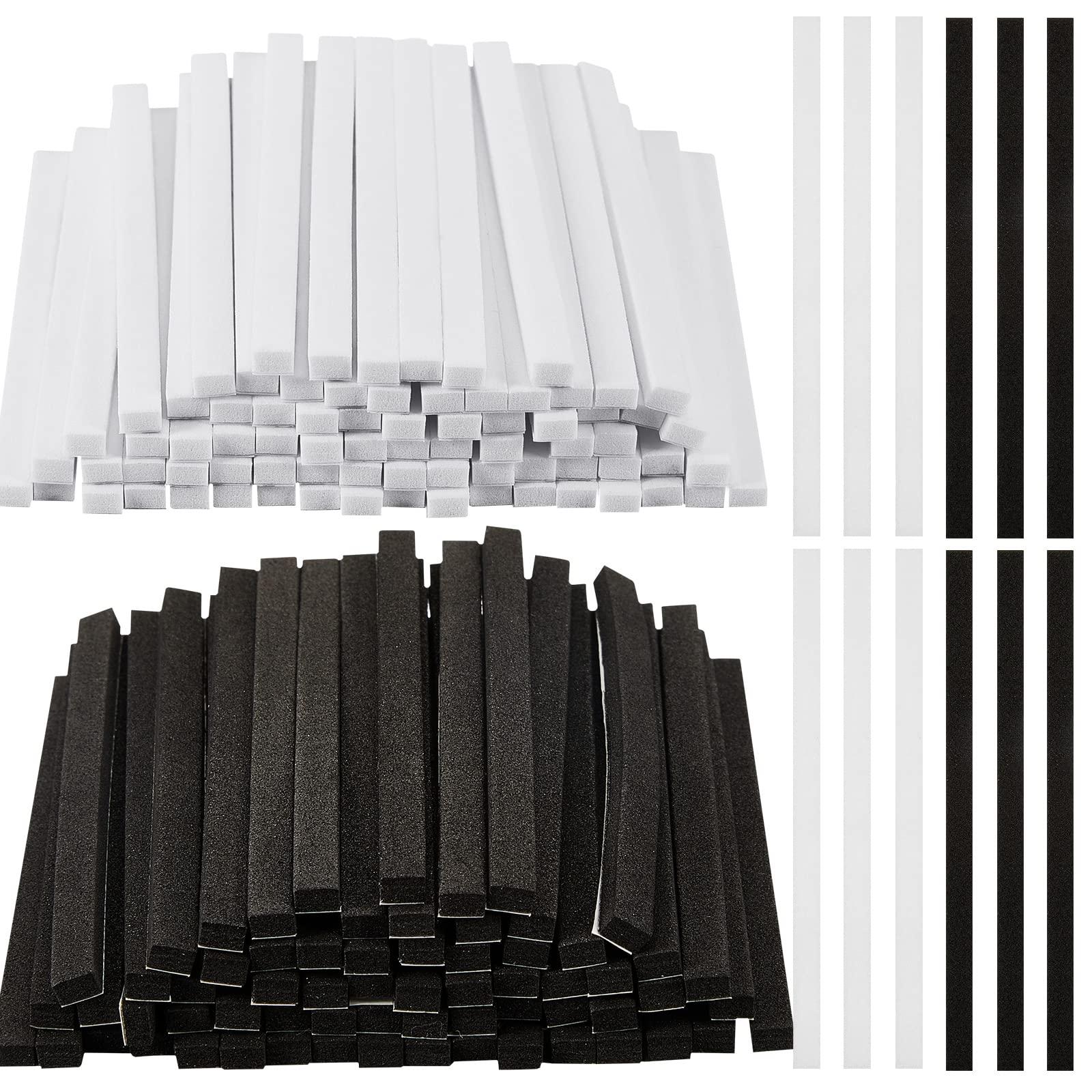 Hercicy 200 Pcs Womens Strap Cushion Insert Shoe Tape Cuttable Shoe Straps for Heels Foot Cushion for Heels, Pumps, and Sandals (Black, White)