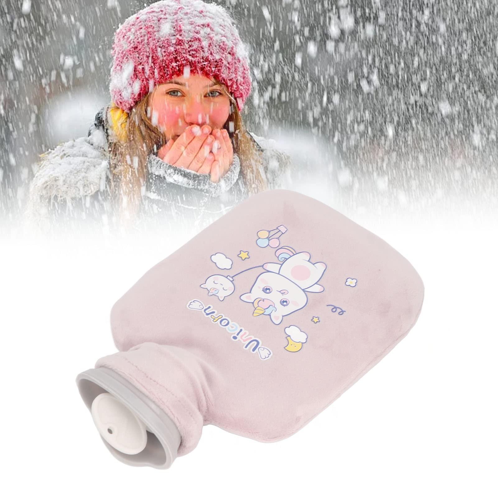 FILFEEL 500ML Hot Water Bottle, Hot Water Bag for Pain Relief Menstrual Cramps, Hot Cold Compress, Hand Feet Warmer, Hot Water Bottle with Soft Cover ()