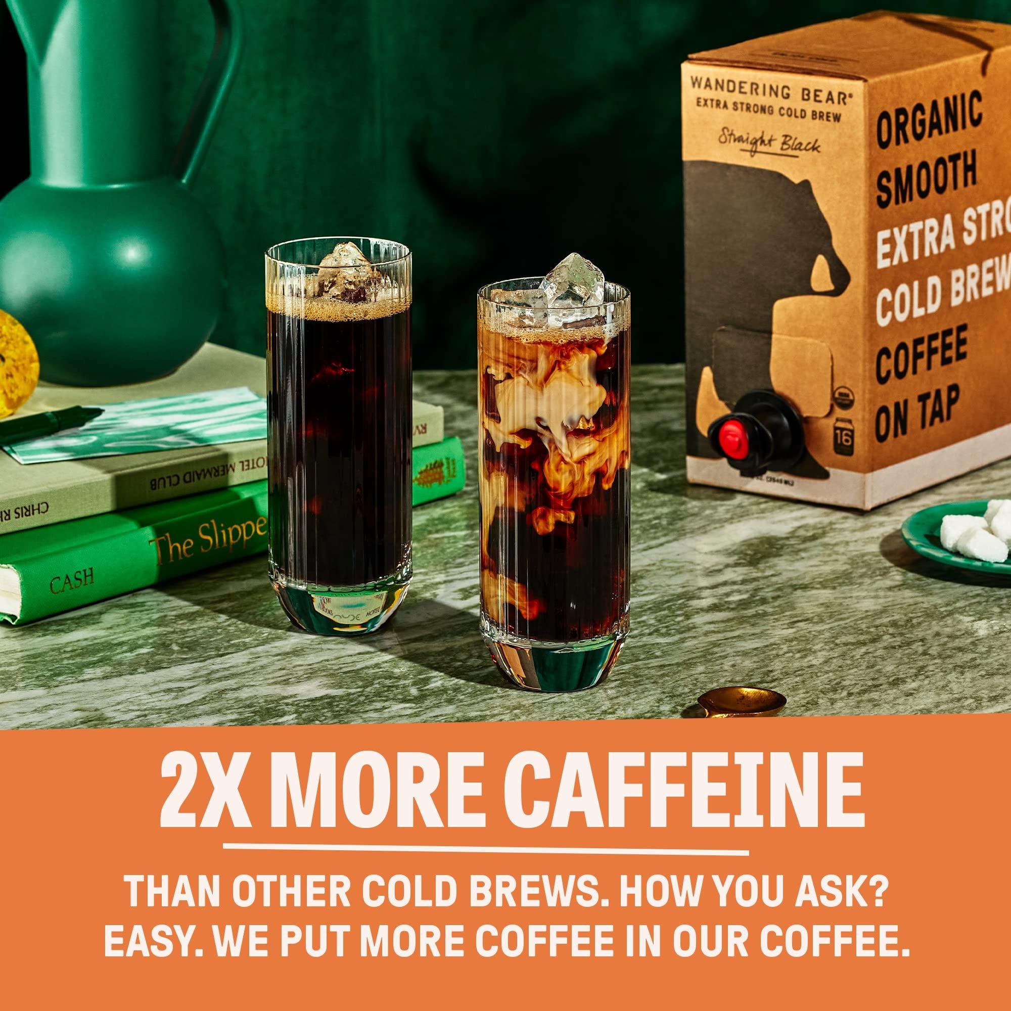Wandering Bear Wandering Bear Organic Hazelnut Cold Brew Coffee On Tap, 96 fl oz - Extra Strong, Smooth, Unsweetened, Shelf-Stable, and Ready to Drink Iced Coffee, Cold Brewed Coffee, Cold Coffee