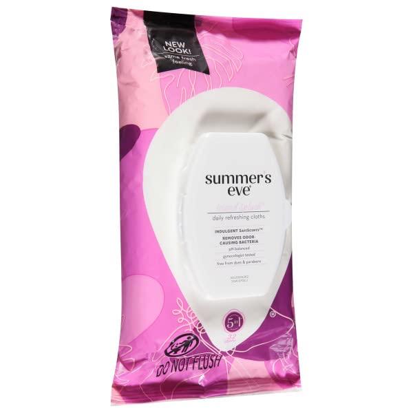 Summer\'s Eve Summers Eve Island Splash Refreshing Daily Feminine Wipes, Removes Odor, pH balanced 32 Count (Pack of 6)