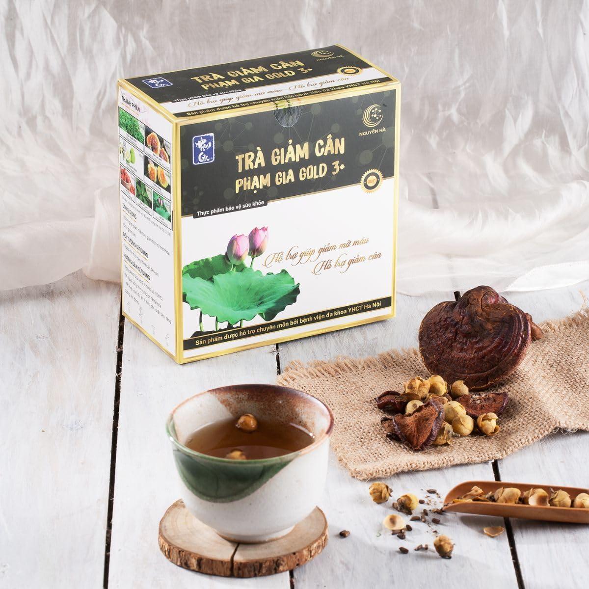 Generic Generic Herbal Tea Bag Pham Gia GOLD 3+ - Pham Gia Gold 3 plus - Tra Giam Can Pham Gia - Healthy Tea Bag Pham Gia - 40 Bags/box