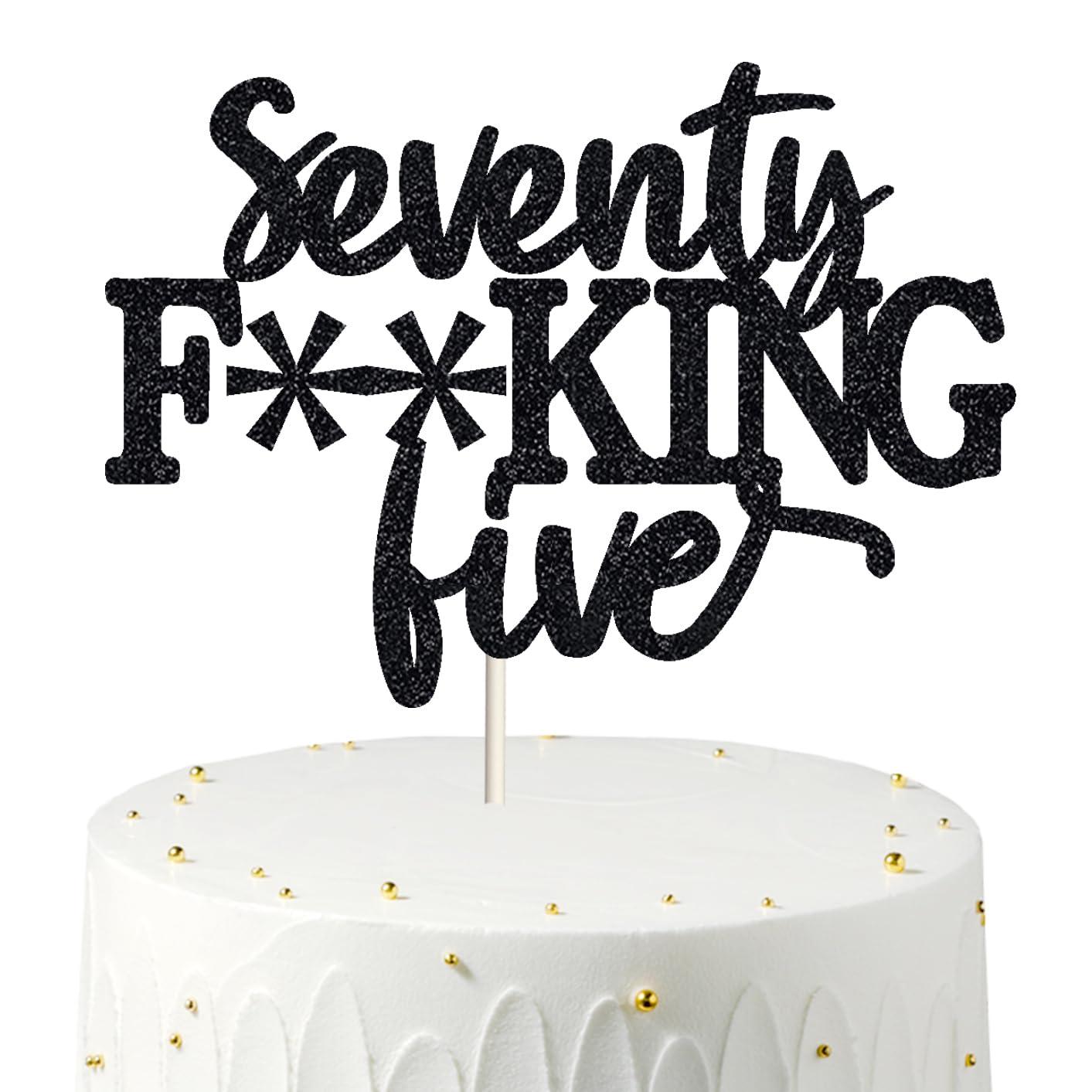 veegood Happy 75th Birthday Cake Topper, 75th birthday decorations, 75 Birthday Cake Toppers Funny 75th Cake Topper for Men,75 Cake Topper For Women,75th Birthday Cake Topper