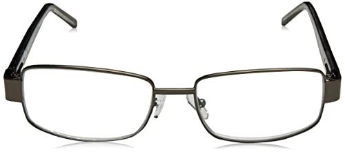 Foster Grant Foster Grant Wes Multifocus Reading Glasses, Black/Transparent, 54 mm