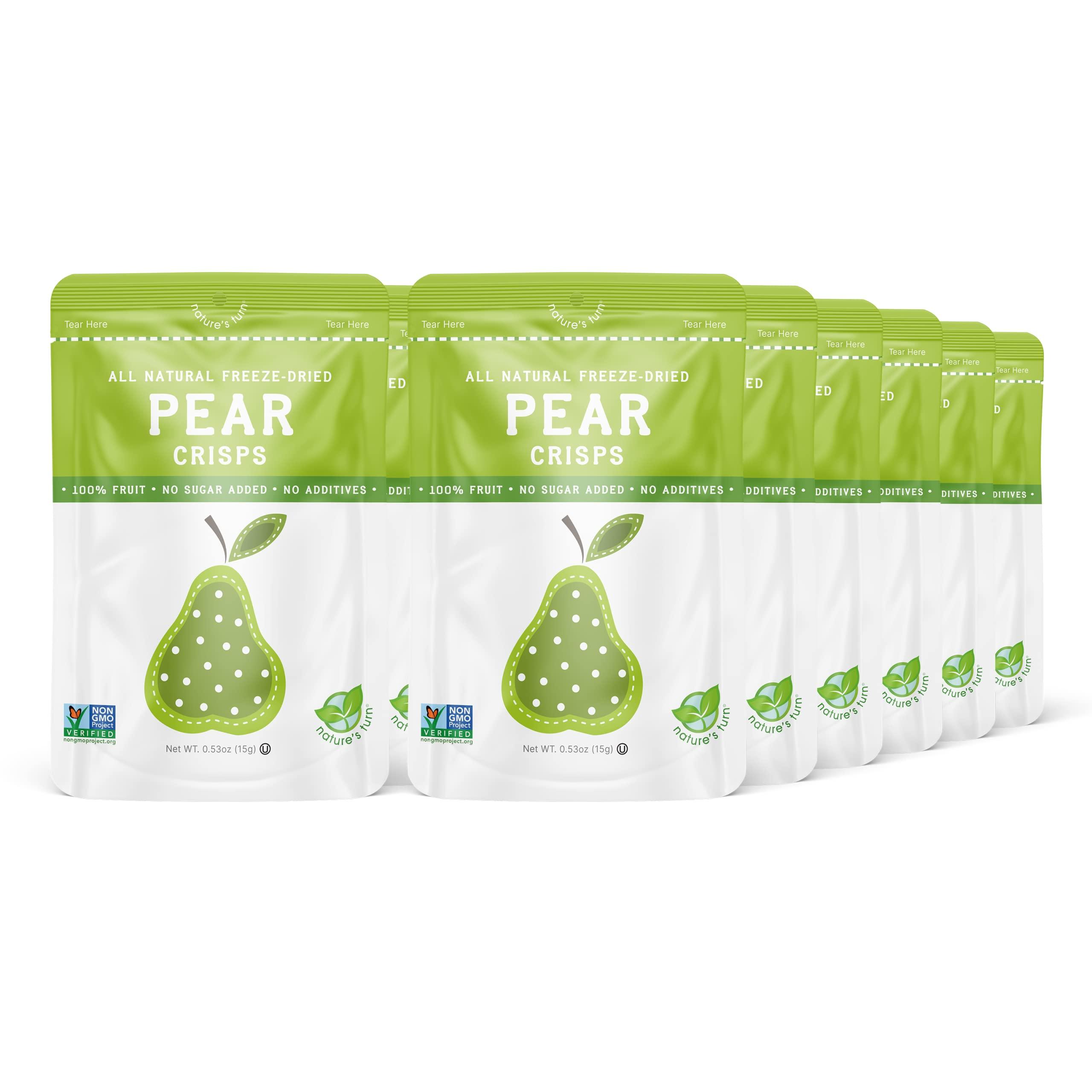 Nature's Turn Natures Turn Freeze-Dried Fruit Snacks, Pear Crisps, Pack of 12 (0.53 oz Each)
