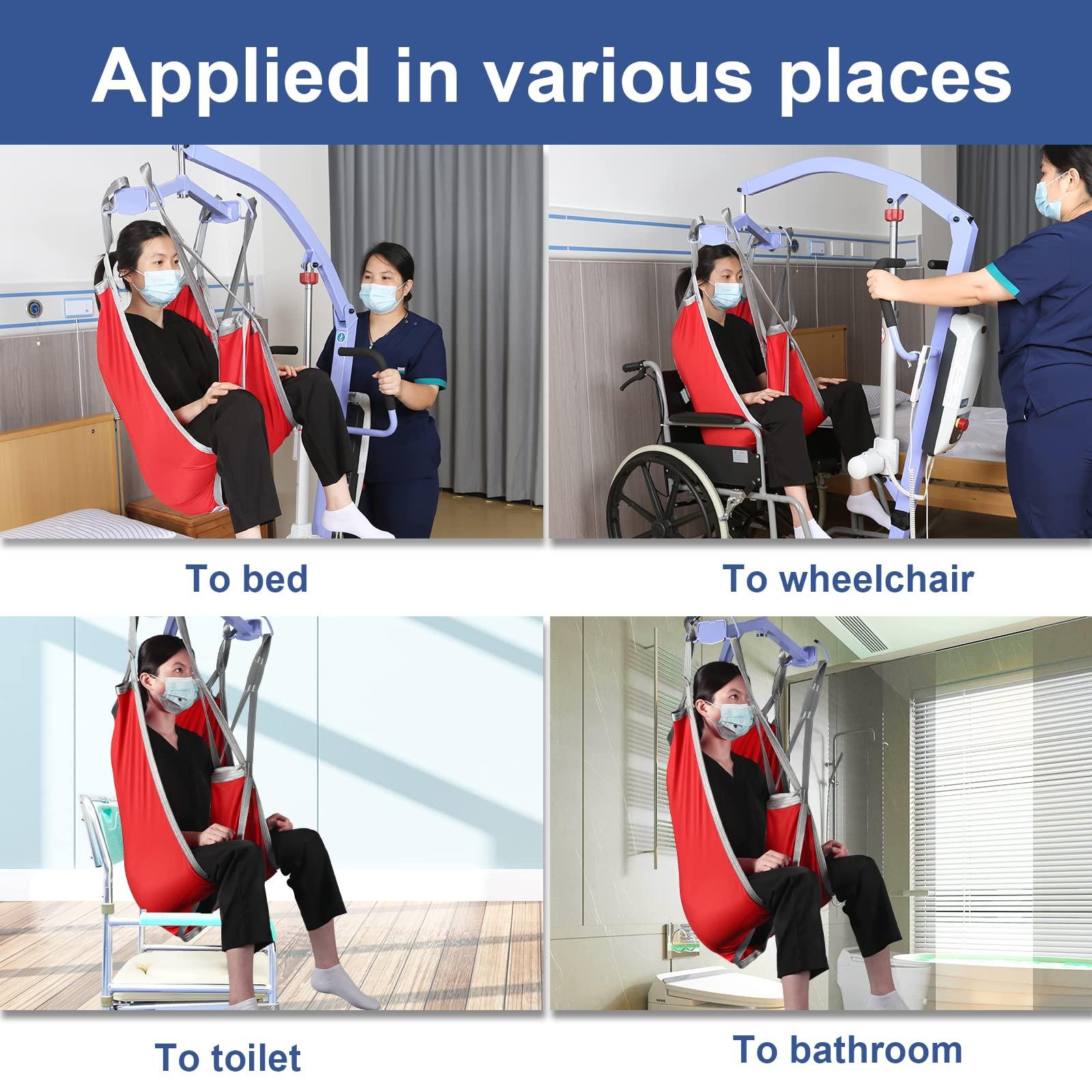 EZ Assistive EZ Assistive Patient Lift Divided Leg Sling with Lower Back, Lift Sling for Transfer and Positioning and Lifting, 500lb Weight Capacity (Large)