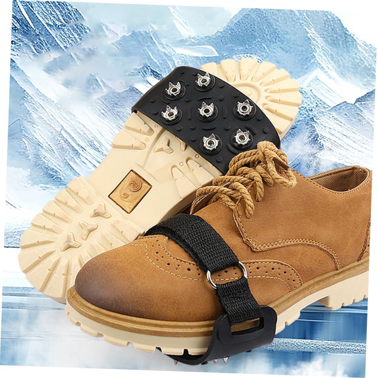 POPETPOP POPETPOP 1 Pair Crampon Shoe Covers Climbing Anti-slip Spike Shoe Grippers Snow Shoes Grippers Non Slip Shoe Cover Climbing Shoes Crampons Ice Cleats for Boots Outdoor Ice Grippers