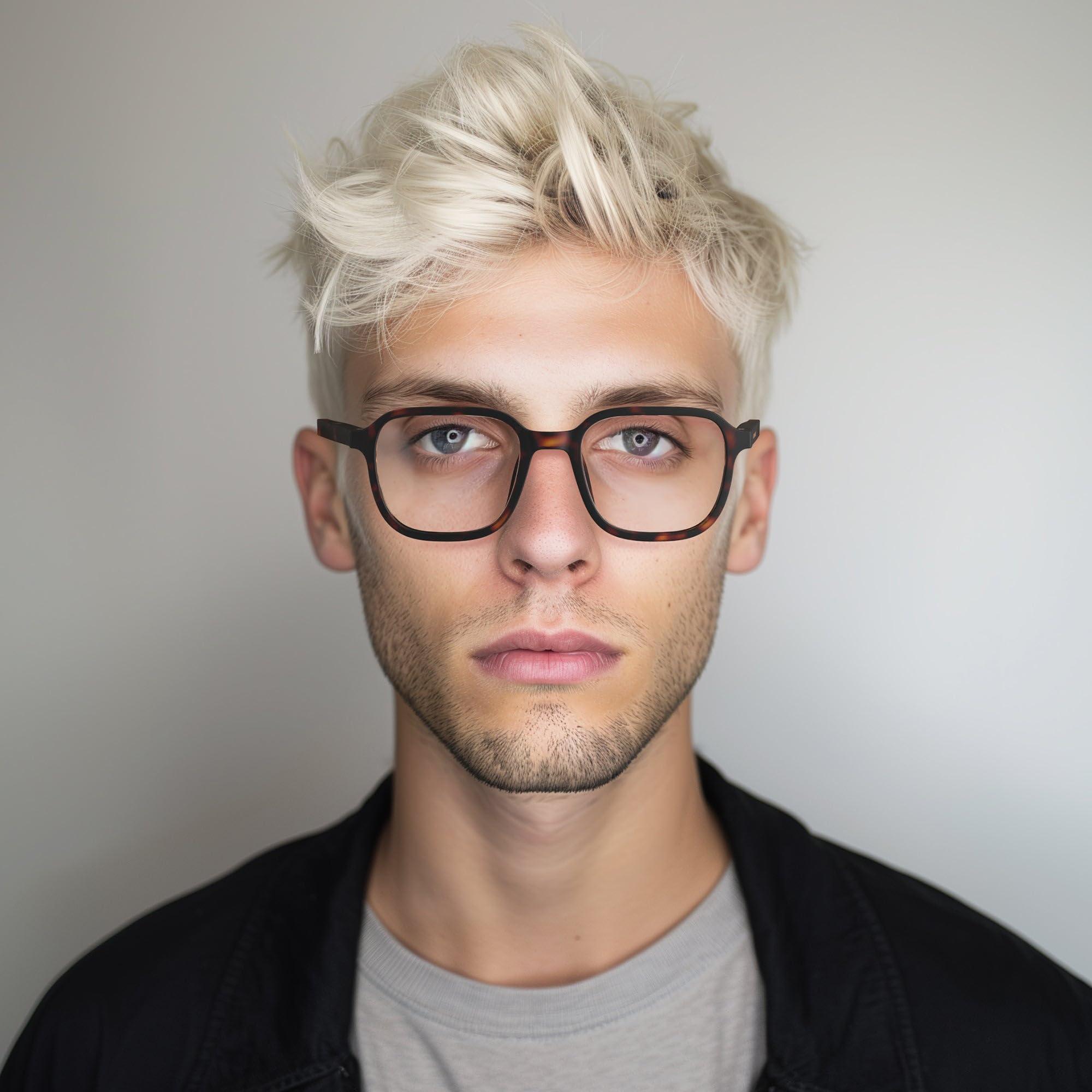 LONDON MOLE LONDON MOLE Eyewear | Hollywood Reading Glasses | Square Reading Glasses | Cool Readers | Stylish Reading Glasses | Unisex | Spring Hinges | Matt Tortoiseshell | magnification + 2.0