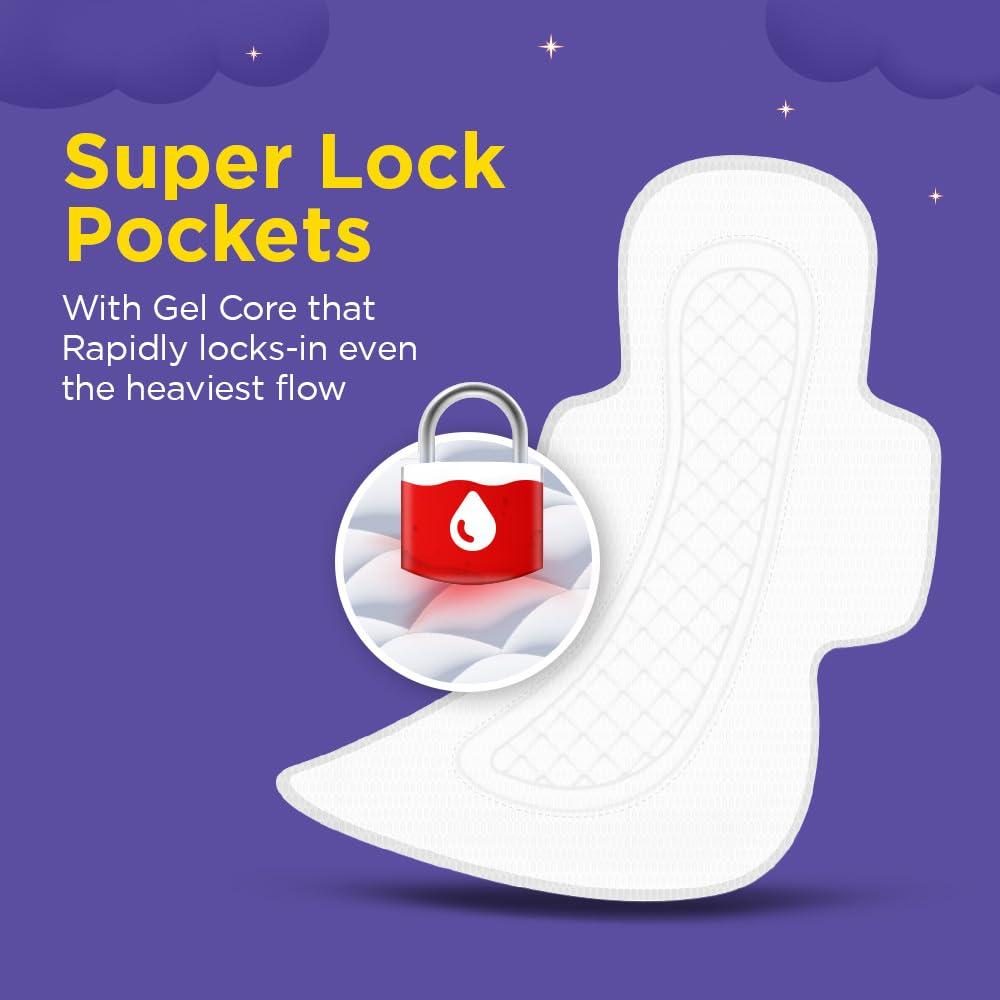 Stayfree Stayfree Dry Max All Night XL Dry Cover Sanitary Pads For Women With Wings, 28 Pads