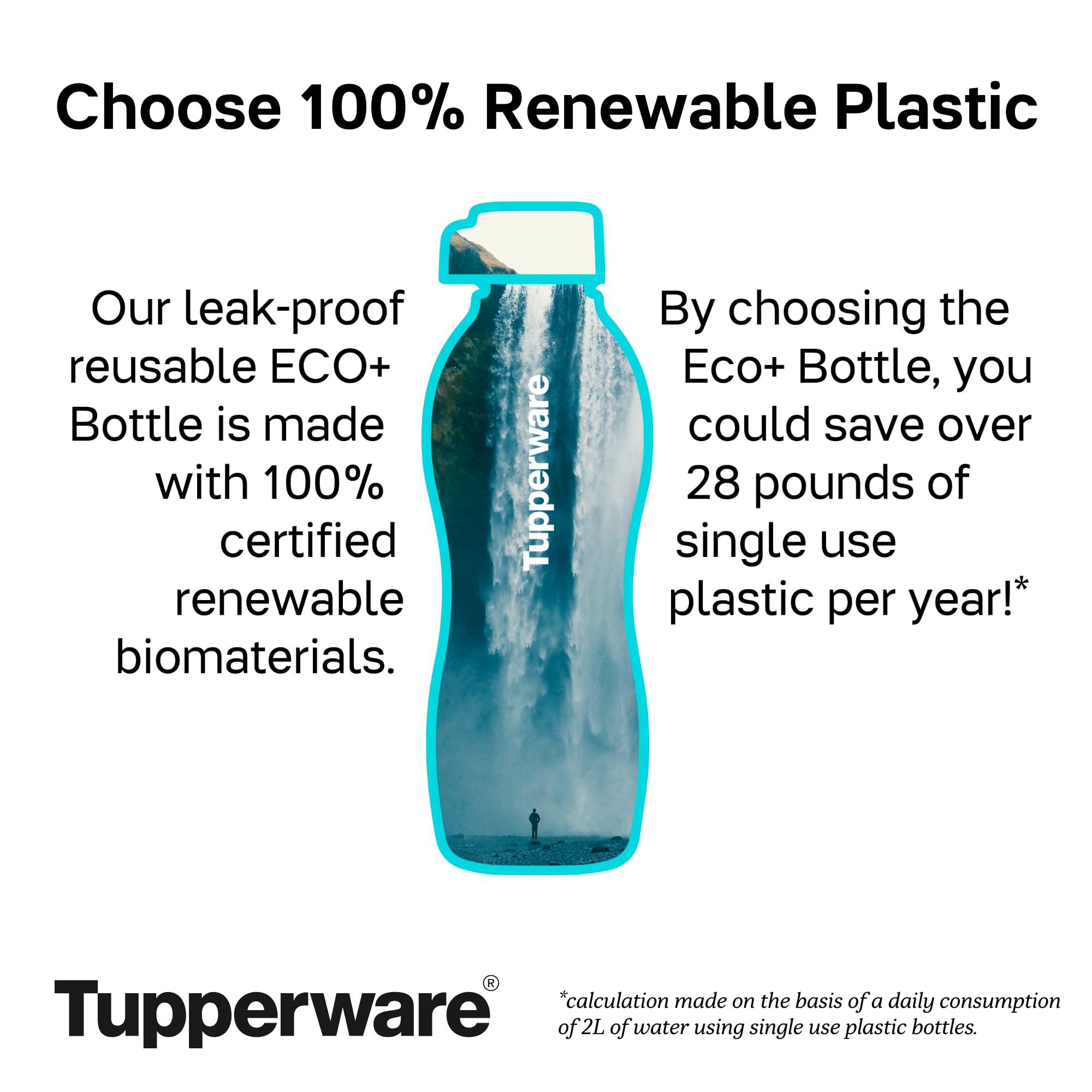 Tupperware Tupperware Brand Eco+ Small Reusable Water Bottle - 500mL, Pack of 5 - Dishwasher Safe & BPA Free - Lightweight & Leak Proof - Great for Travel, Gym & Outdoor Activities