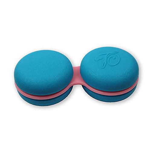 SPORTS WORLD VISION Sports Vision's 3 Pieces New Macaroon Dark Blue Contact Lens Storage/Soaking Case CE Marked