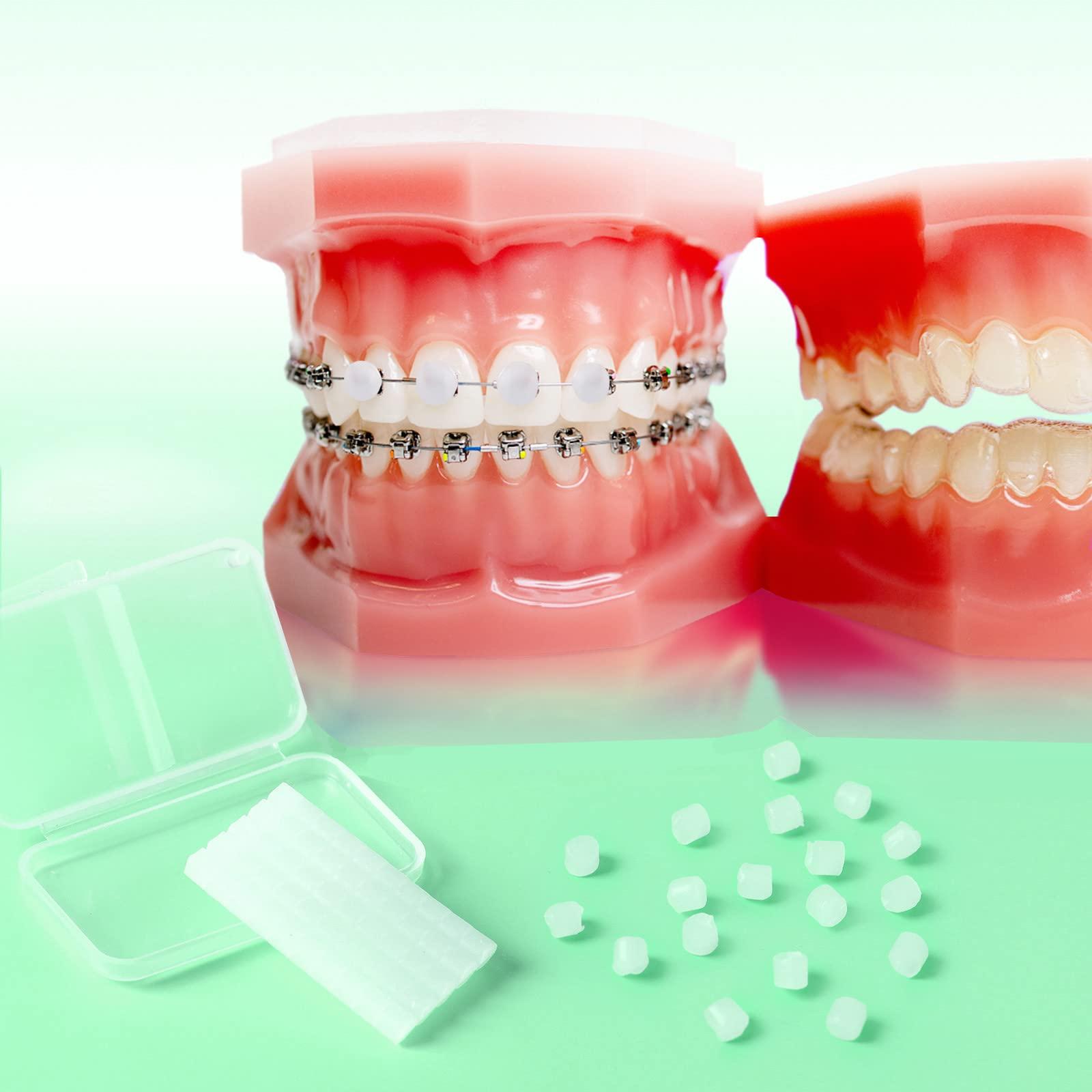 JMU JMU 10 Pack Orthodontic Wax, Precut Braces Wax, Dental Wax Braces Mint Flavored