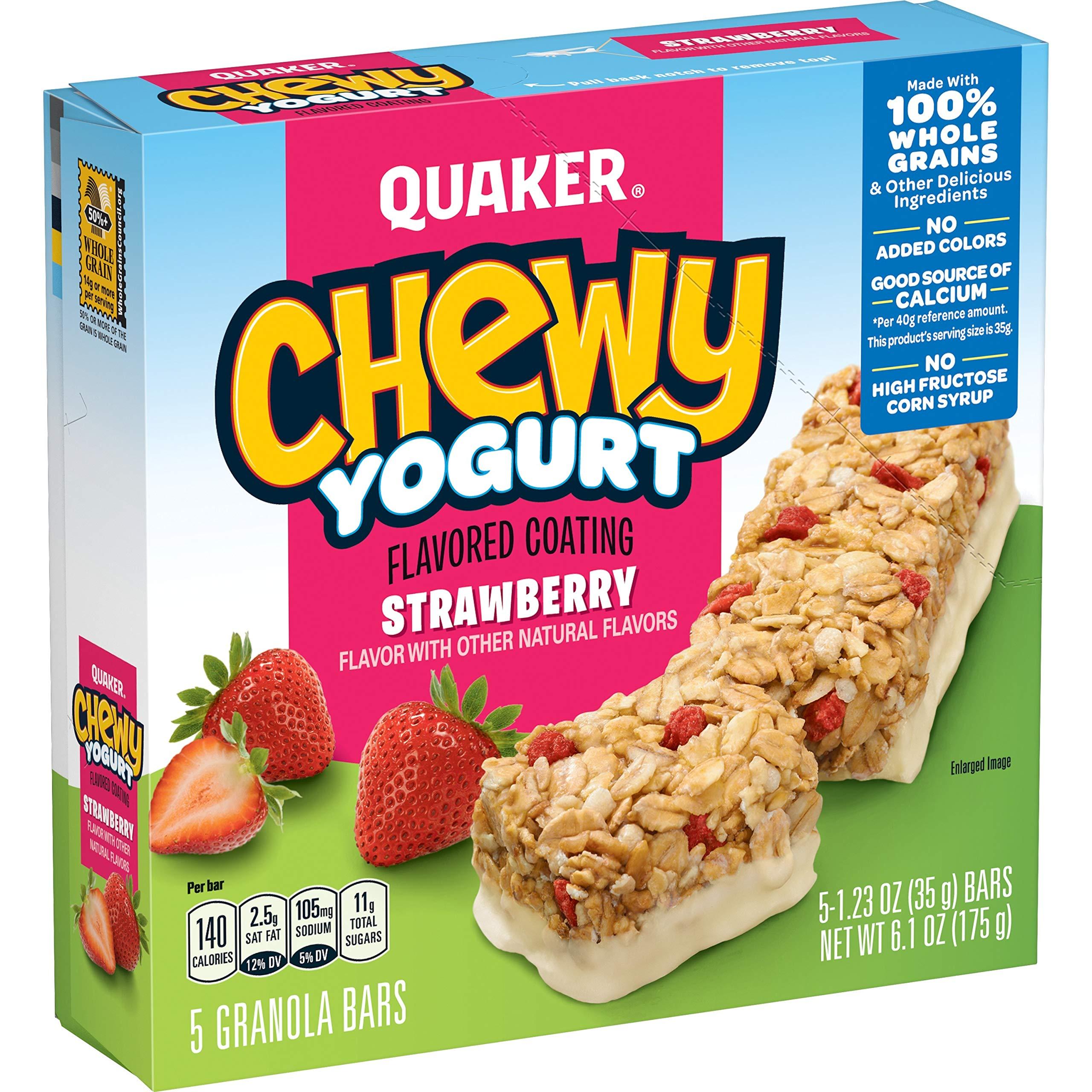 Quaker Quaker Chewy Yogurt Granola Bar, Strawberry 5 Count (Pack of 1)