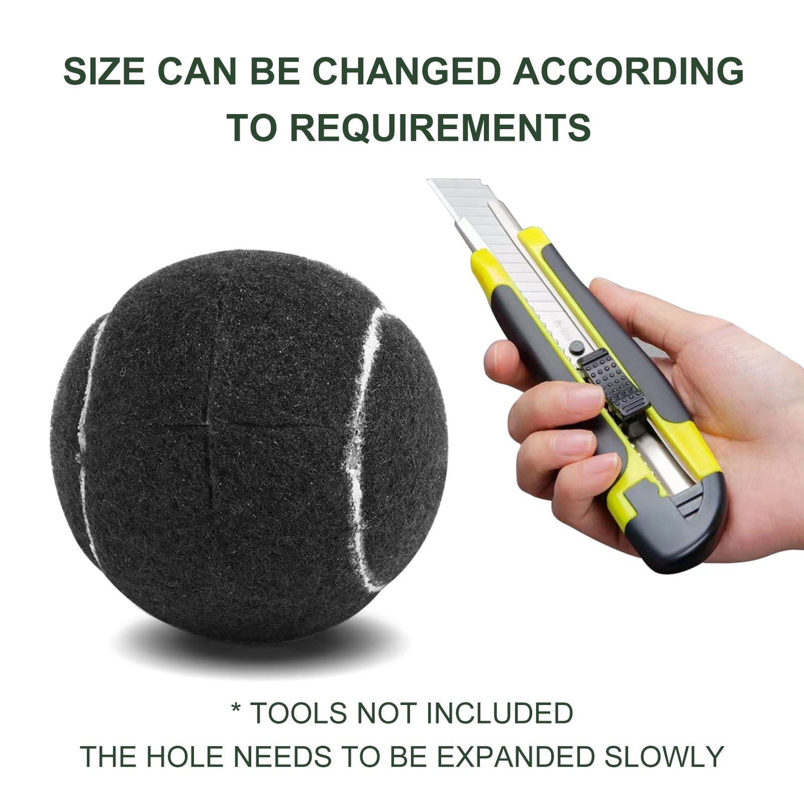 ANCKNE Walker Tennis Balls Precut Tennis Balls for Walkers 4PCS Walkers Legs Universal Precut Glide Balls, Heavy Duty Long Lasting Felt Pad Glide Coverings for Furniture Legs and Floor ProtectionBlack